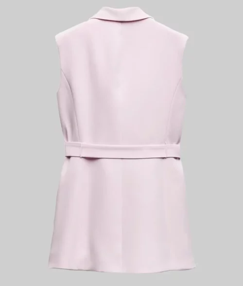 Selling the City Giselle Meneses Pink Sleeveless Blazer - Selling the City S01 Giselle Meneses Pink Sleeveless Blazer - Back View