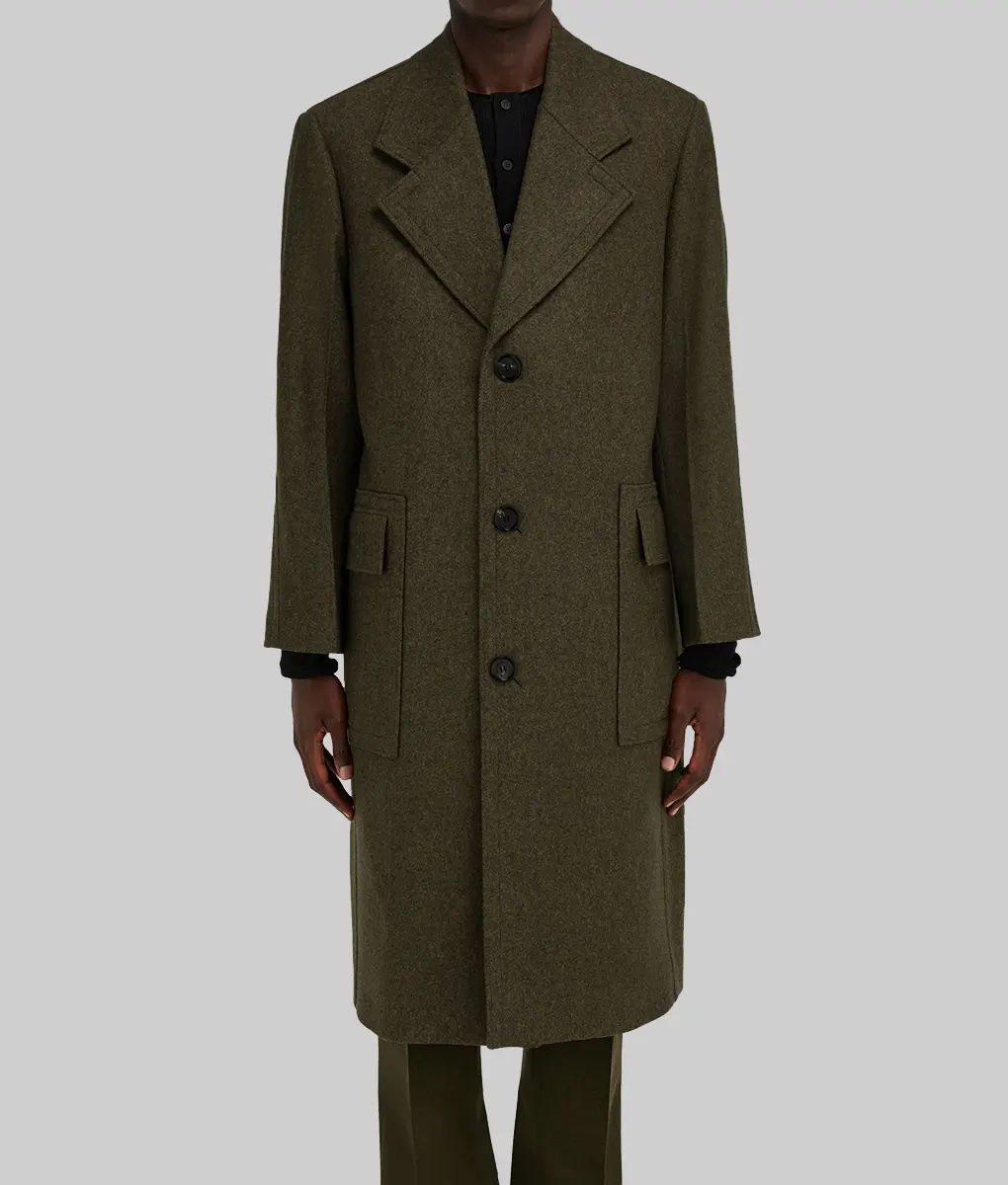 The Brutalist Screening Adrien Brody Olive Green Coat | The
