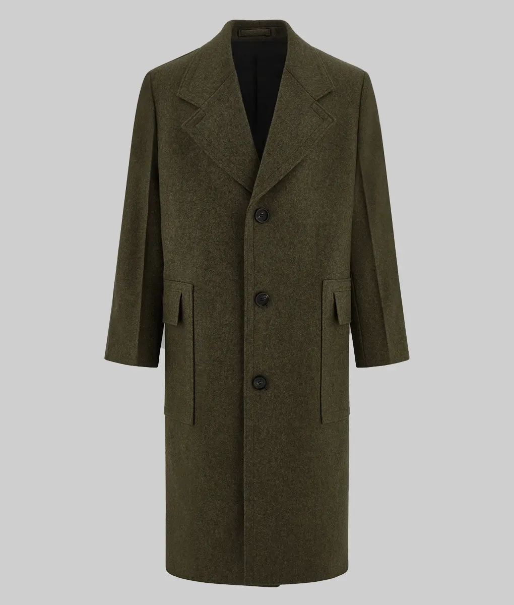 The Brutalist Screening Adrien Brody Olive Green Coat | The