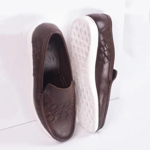 Tom Casual Leather Brown Loafers - Image 4