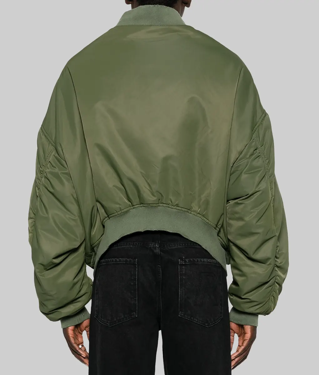 Tracee Ellis Ross Green MA 1 Bomber Jacket - Tracee Ellis Ross Green MA 1 Bomber Jacket - Back View