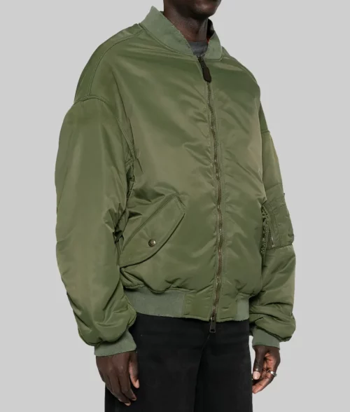 Tracee Ellis Ross Green MA 1 Bomber Jacket - Tracee Ellis Ross Green MA 1 Bomber Jacket - Side View