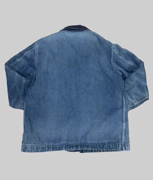A Working Man David Harbour Denim Jacket - A Working Man David Harbour (Gunny Lefferty) Denim Jacket - Back View