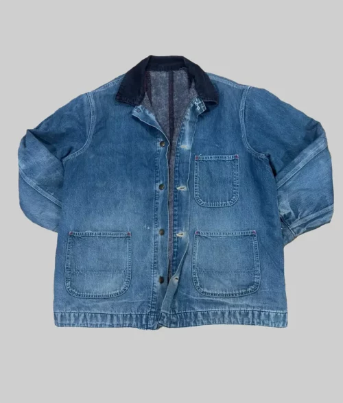 A Working Man David Harbour Denim Jacket - A Working Man David Harbour (Gunny Lefferty) Denim Jacket - Front View