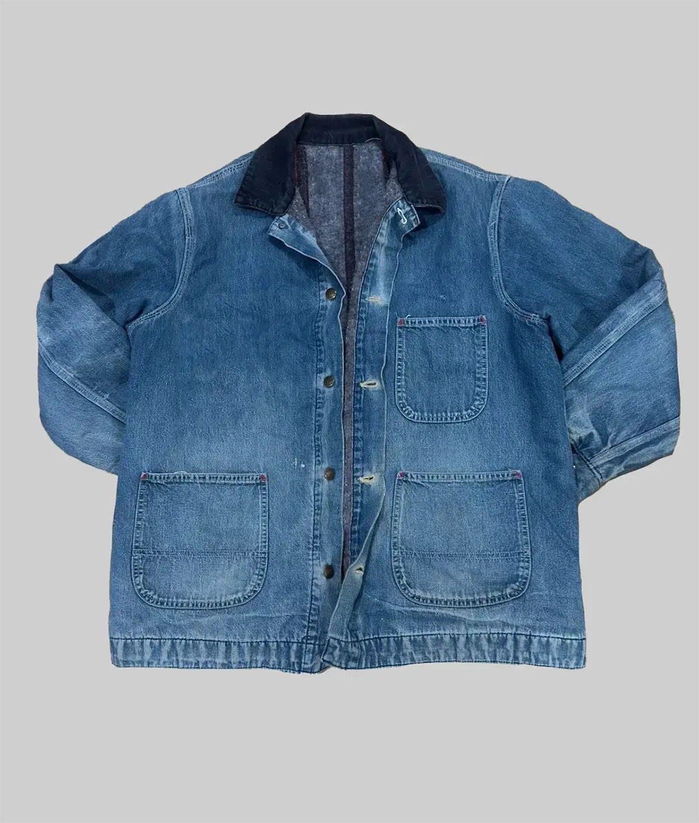 A Working Man David Harbour Denim Jacket - A Working Man David Harbour (Gunny Lefferty) Denim Jacket - Front View