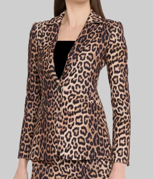 Amanda Holden Leopard Print Blazer - Britians Got Talent SR18 Amanda Holden Leopard Print Blazer - Left View
