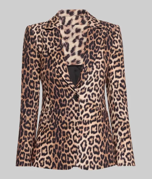 Amanda Holden Leopard Print Blazer - Britians Got Talent SR18 Amanda Holden Leopard Print Blazer - Front View