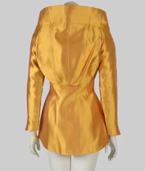 Anya Taylor-Joy Golden Jacket-SNL50 Anya Taylor-Joy Golden Jacket - Back View