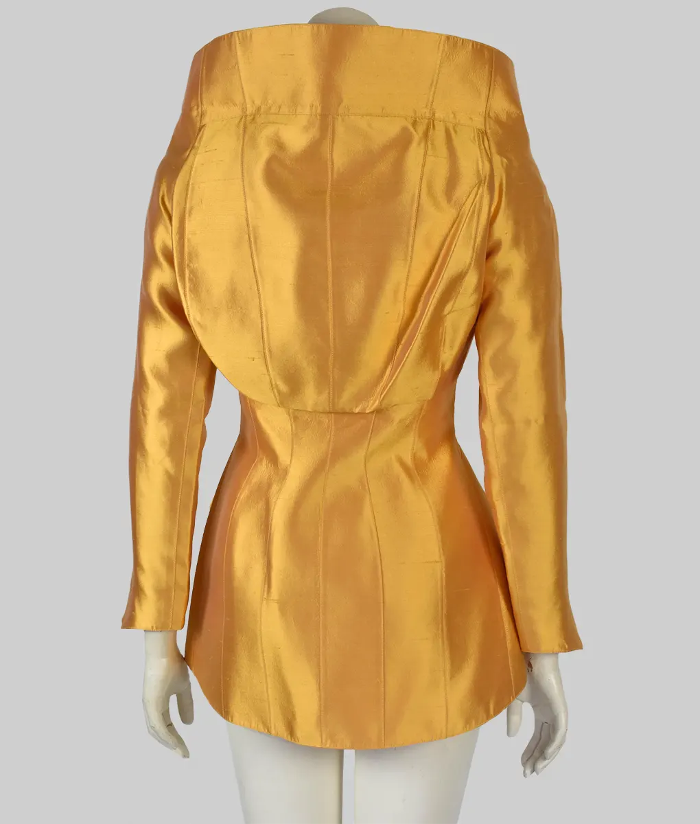 Anya Taylor-Joy Golden Jacket-SNL50 Anya Taylor-Joy Golden Jacket - Back View