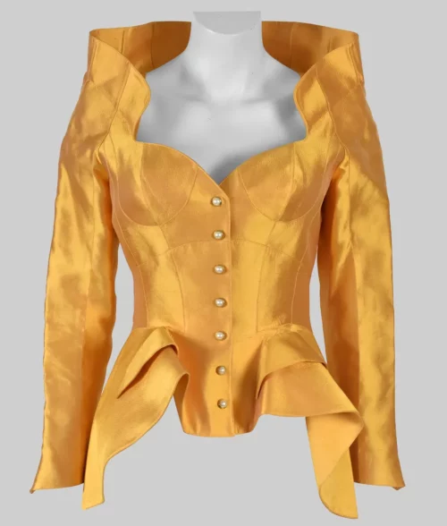 Anya Taylor-Joy Golden Jacket-SNL50 Anya Taylor-Joy Golden Jacket - Front View
