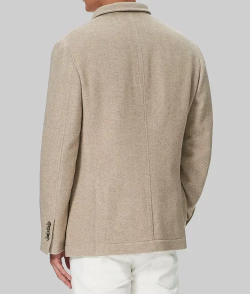Ben Affleck Beige Jacket - Ben Affleck Beige Jacket - Back View
