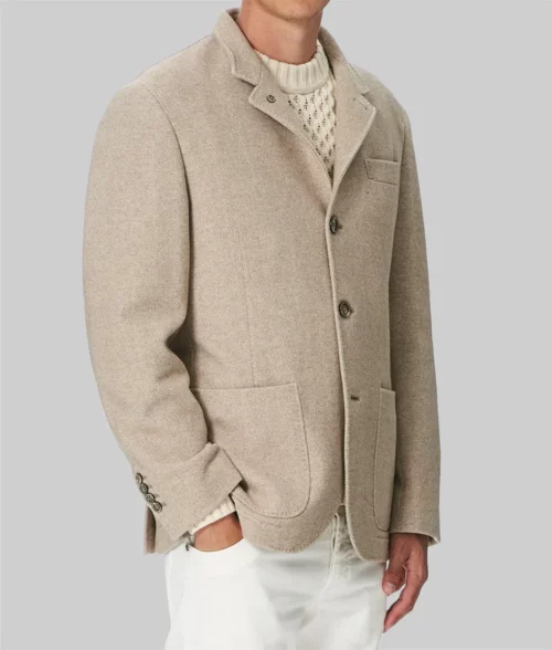 Ben Affleck Beige Jacket - Ben Affleck Beige Jacket - Side View