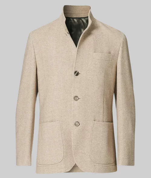 Ben Affleck Beige Jacket - Ben Affleck Beige Jacket - Front View