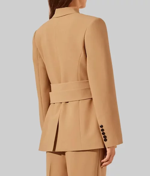 Heart Eyes Olivia Holt Brown Blazer - Heart Eyes Olivia Holt (Ally) Brown Blazer - Back View