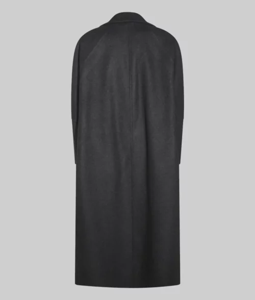 Luke Newton Grey Wool Coat-Luke Newton Grey Wool Coat - Back View