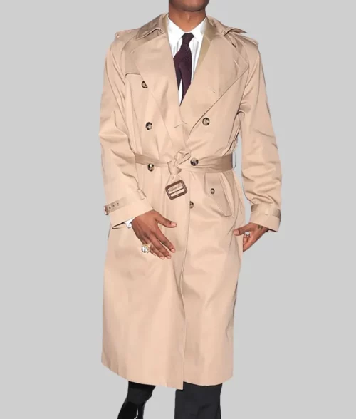 Rakim Mayers Beige Cotton Trench Coat - Rakim Mayers Beige Cotton Trench Coat - Celebrity View
