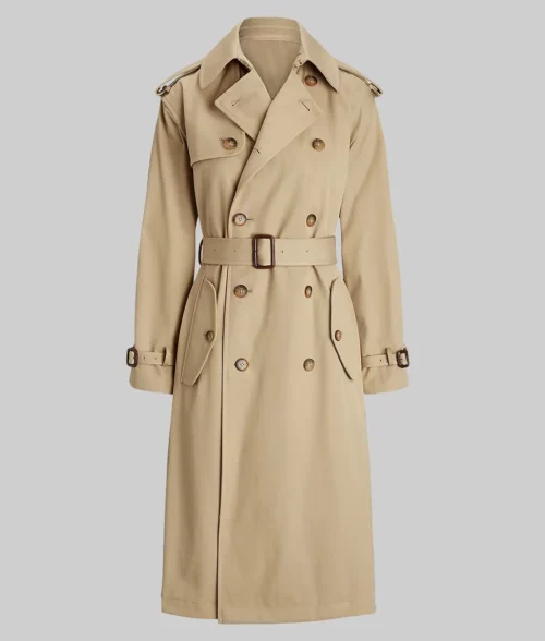 Rakim Mayers Beige Cotton Trench Coat - Rakim Mayers Beige Cotton Trench Coat - Front View