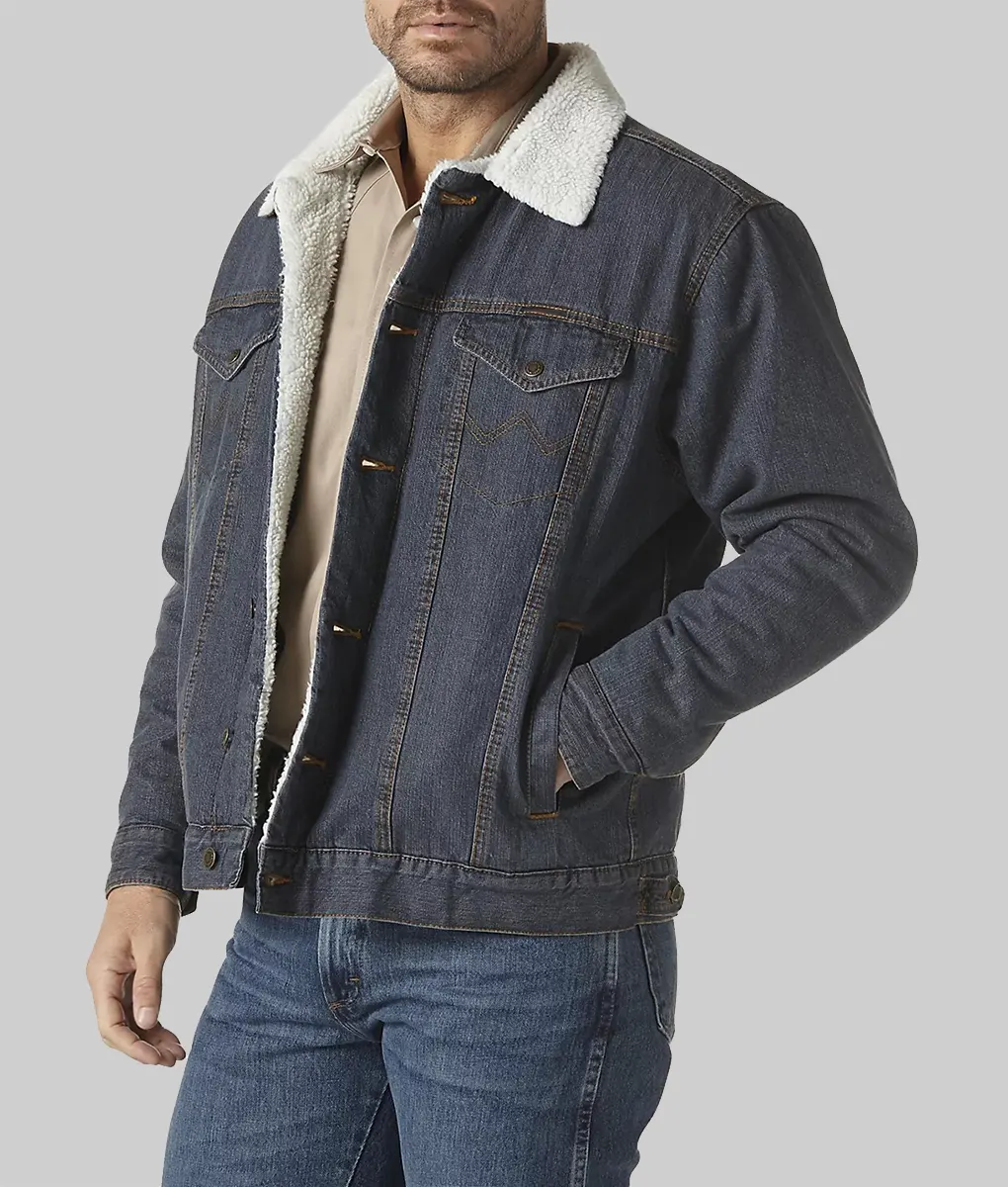 Ransom Canyon Josh Duhamel Denim Jacket - Ransom Canyon Josh Duhamel (Staten Kirkland) Blue Denim Jacket - Side View