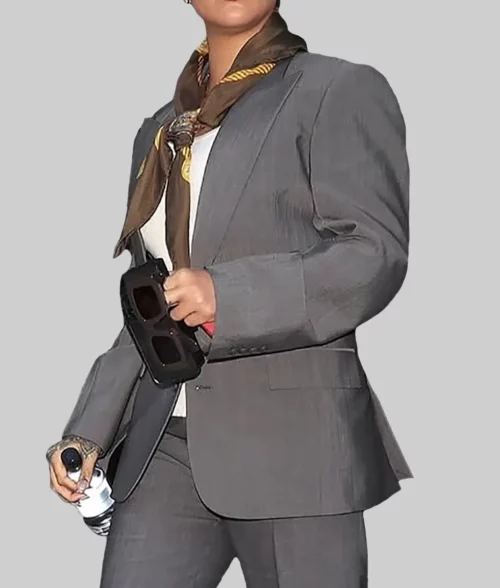 Rihanna Grey Blazer - Rihanna Grey Blazer - Side View