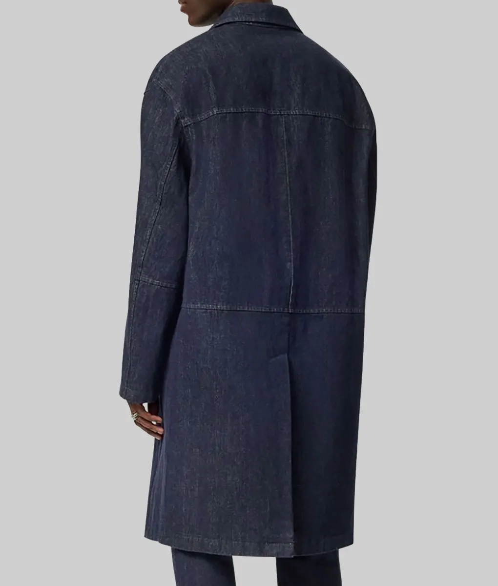 The Equalizer Queen Latifah Blue Denim Coat-The Equalizer S05 Queen Latifah (Robyn McCall) Blue Denim Coat - Back View
