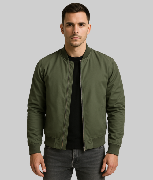 Tracker Justin Hartley Green Bomber Jacket-FrontView