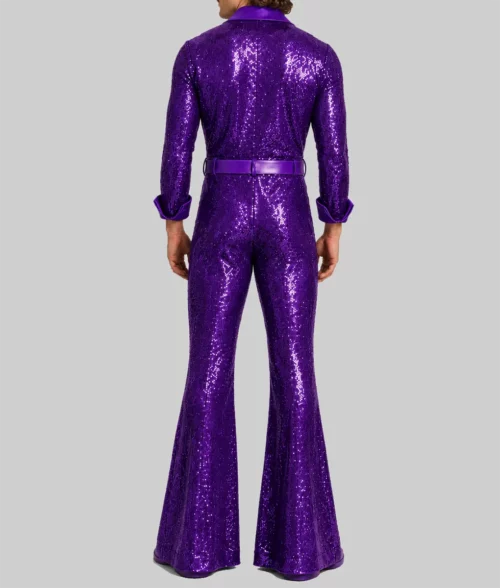 Benson Sequin Blue Jumpsuit - Back