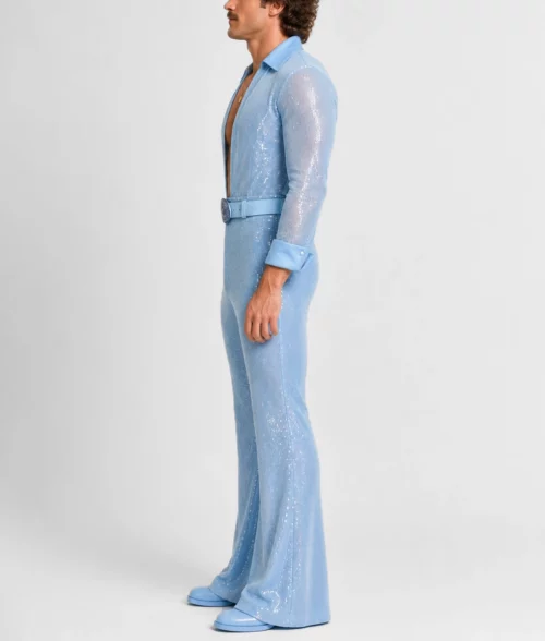 Benson Sequin Blue Jumpsuit - Side