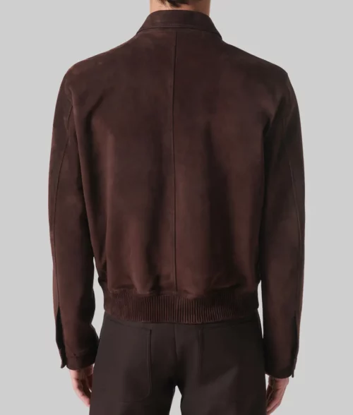 David Beckham Brown Suede Jacket - David Beckham Brown Suede Jacket - Back View