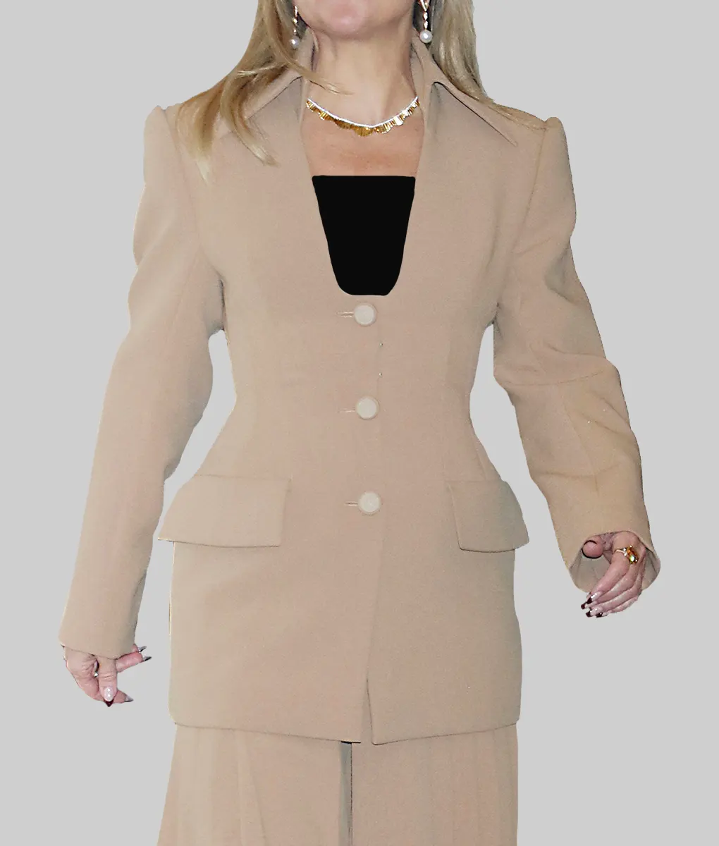 Kate Hudson Brown Blazer - Kate Hudson Brown Blazer - Front View