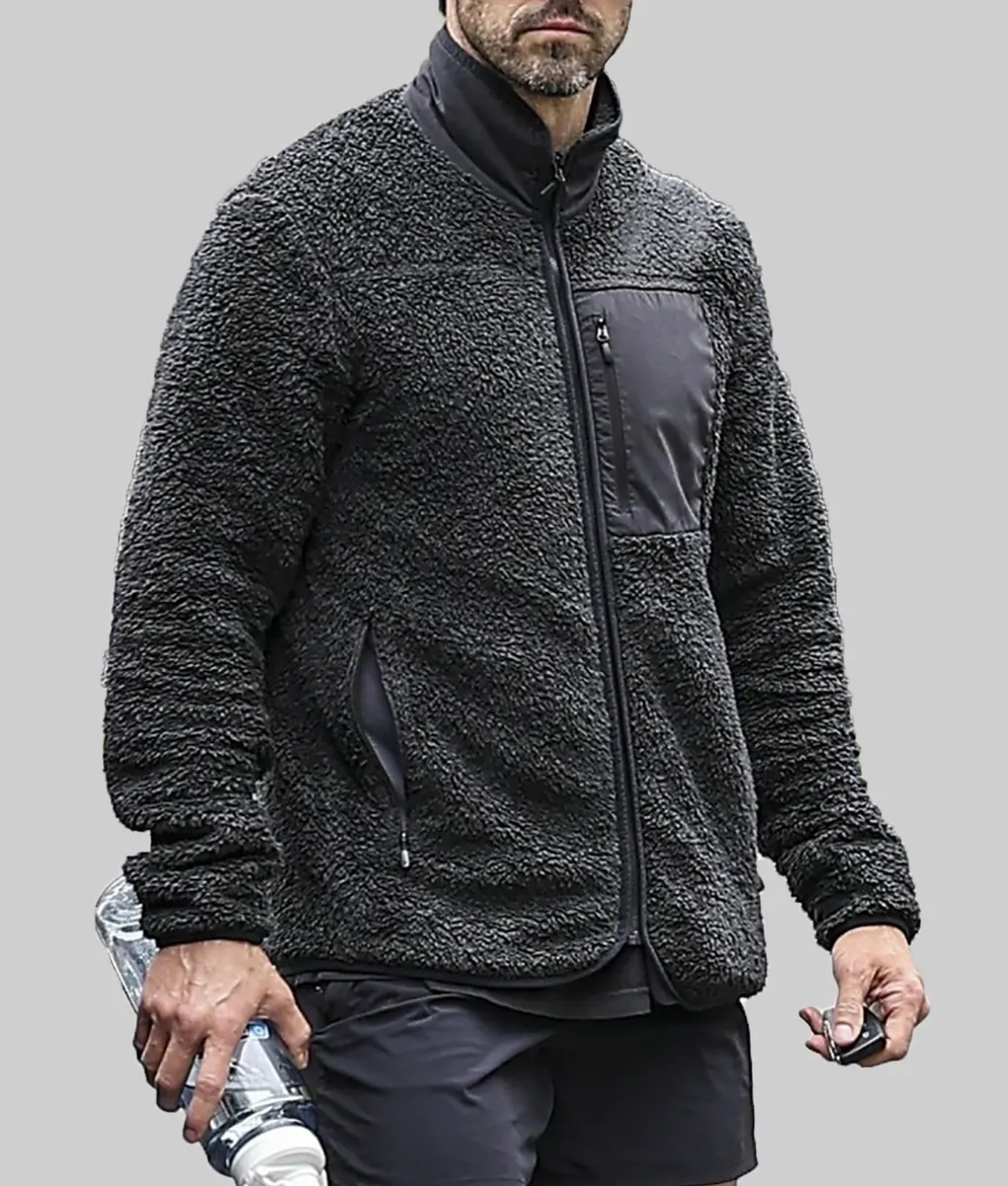 Milo Ventimiglia Black Fleece Jacket | TLC