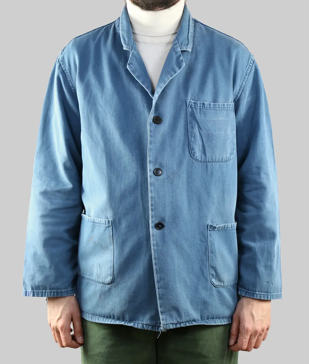 Monty Don Blue Work Jacket - Monty Don Blue Work Jacket - Front View