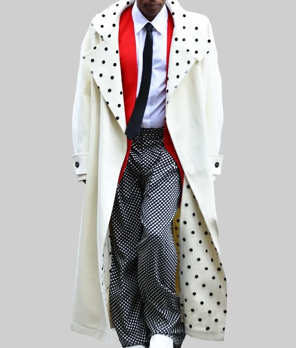 Rakim Mayers Polka Dot Trench Coat | The Leather City