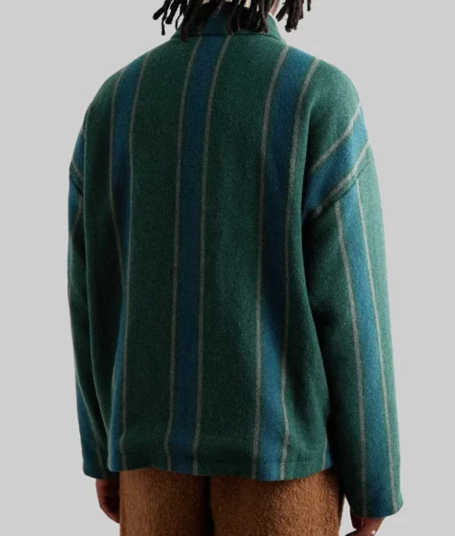 Ryan Reynolds Classic Stripes Wool Jacket - Ryan Reynolds Classic Stripes Wool Jacket - Back View