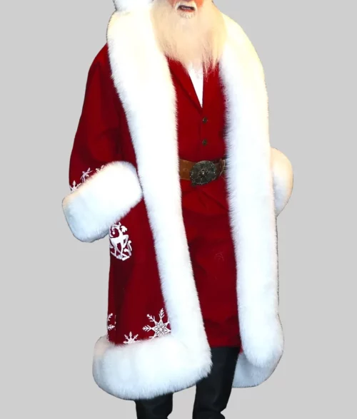 The Man With The Bag Arnold Schwarzenegger Santa Coat - The Man With The Bag Arnold Schwarzenegger Santa Coat - Front View