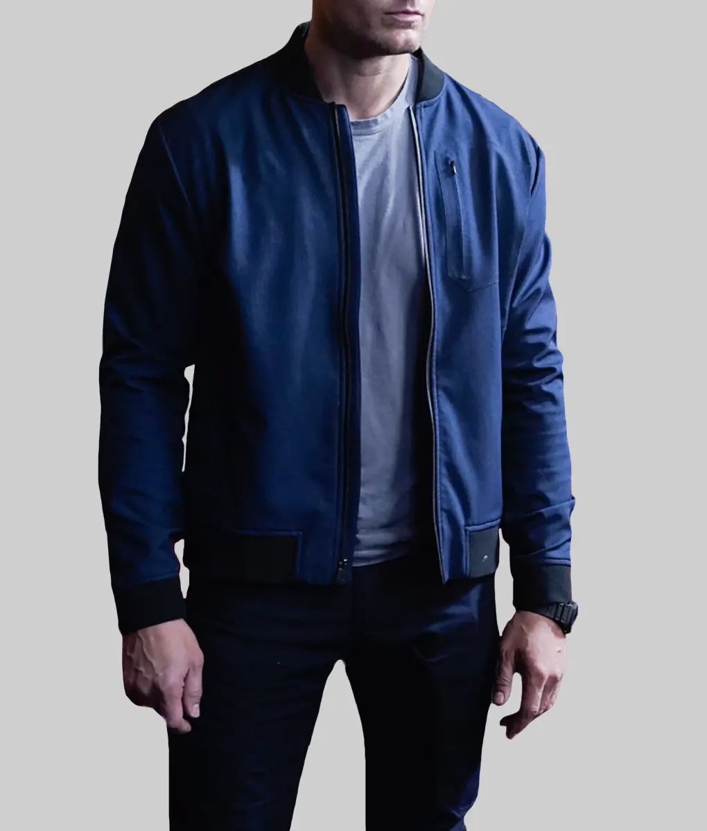 Tracker Justin Hartley Bomber Jacket - Tracker Justin Hartley (Colter Shaw) Bomber Jacket - Front View