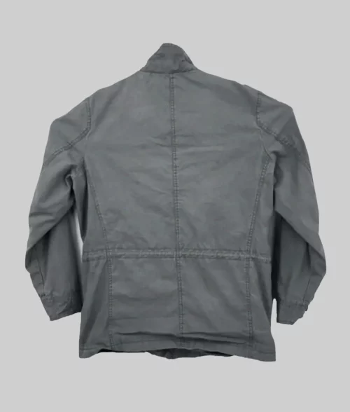 Andre Jaziel Men's Grey Cotton Jacket - Clearance Item - Back