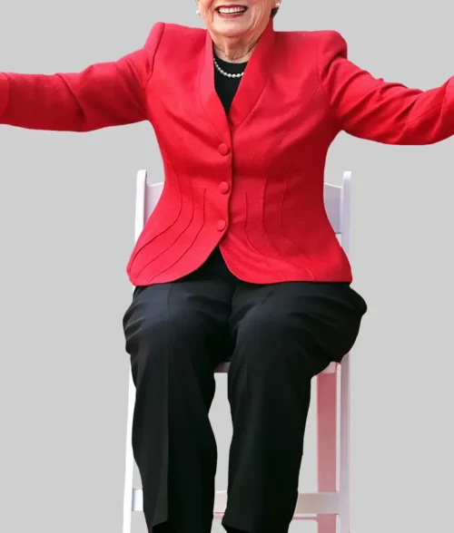 Billie Jean King Red Blazer - Hollywood walk Of Fame Billie Jean King Red Blazer - Front View1