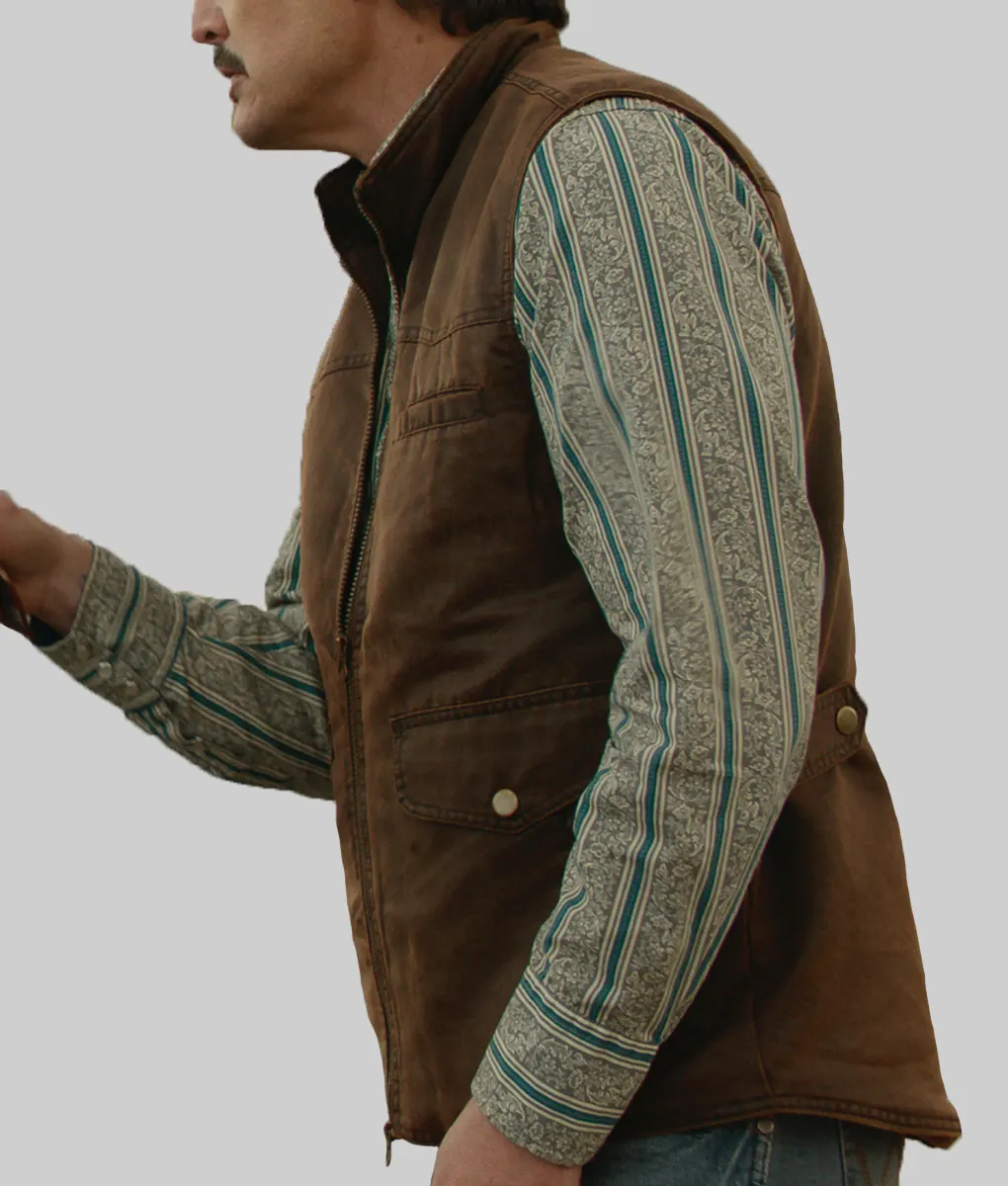 Eddington Pedro Pascal Brown Vest - Eddington Pedro Pascal (Ted Garcia) Brown Vest - Celeb