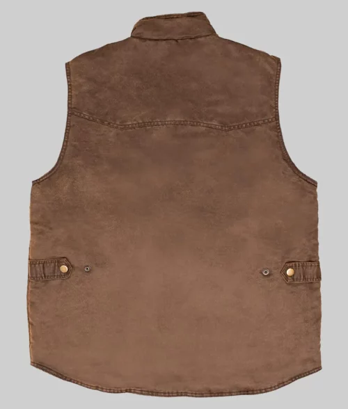 Eddington Pedro Pascal Brown Vest - Eddington Pedro Pascal (Ted Garcia) Brown Vest - Back