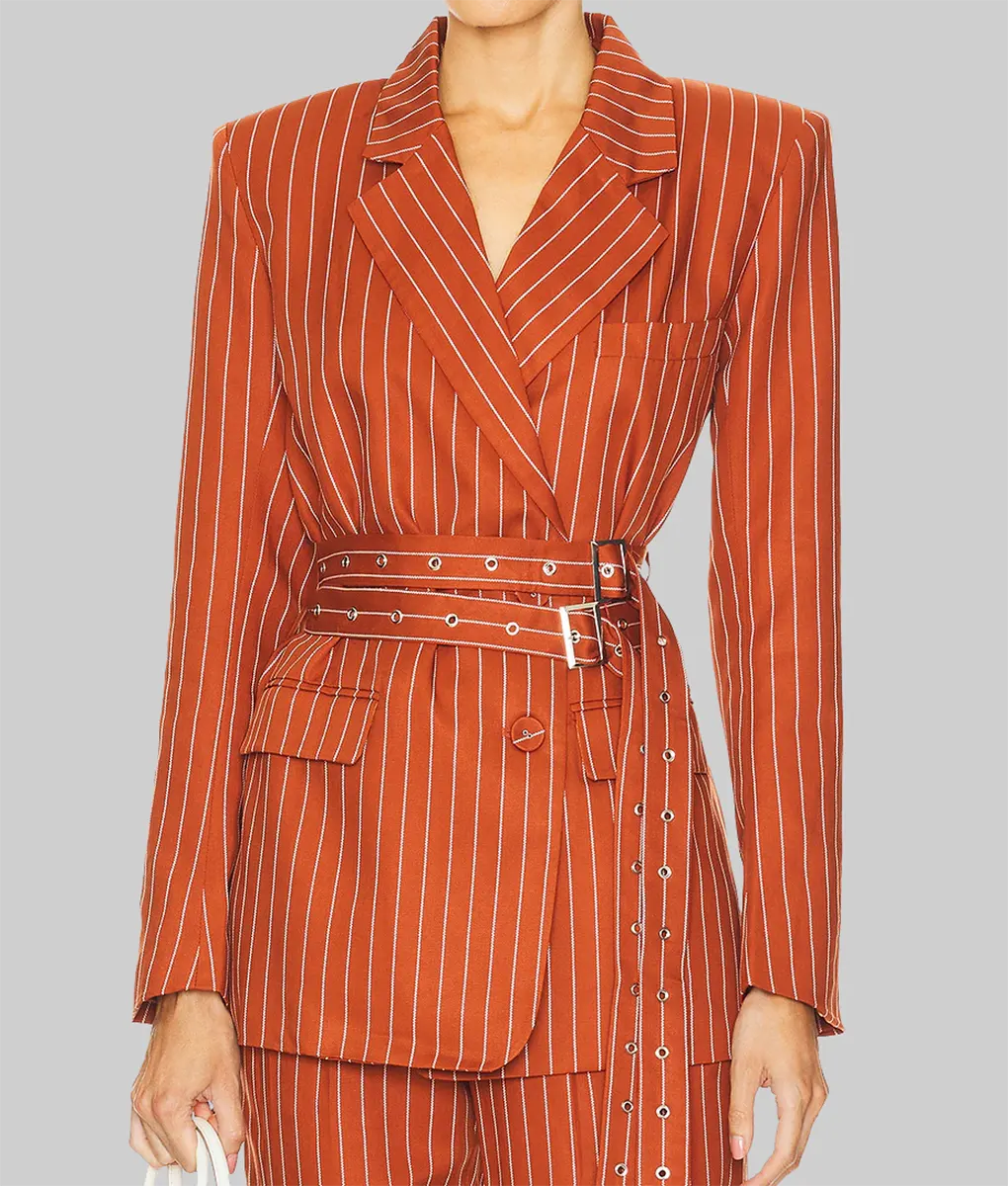 Found Shanola Hampton Belted Blazer - Found Shanola Hampton Belted Blazer - Front