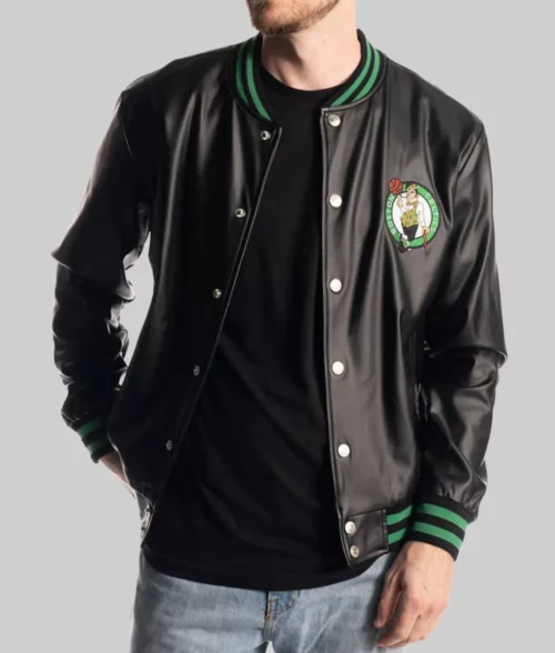 Jonah Zion Men's Black Bomber Jacket - Clearance Item - Front