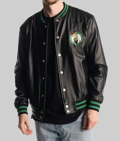 Jonah Zion Men's Black Bomber Jacket - Clearance Item - Side