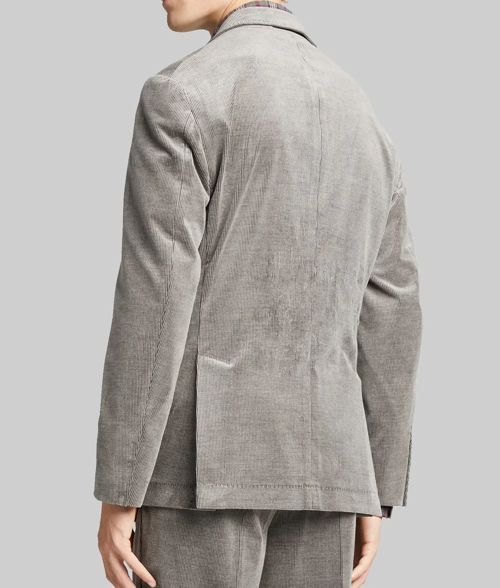 Keanu Reeves Grey Corduroy Blazer - Keanu Reeves Grey Corduroy Blazer - Back View