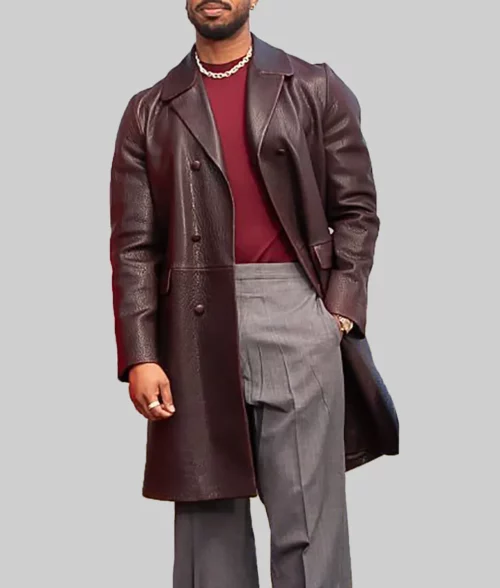 Michael B. Jordan Nappa Leather Coat - Michael B. Jordan Nappa Leather Coat - Celeb View