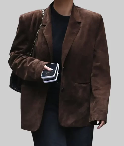 Oakley Women's Brown Suede Blazer - Clearance Item - Front