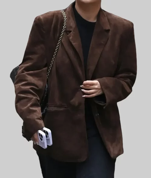 Oakley Women's Brown Suede Blazer - Clearance Item - Front