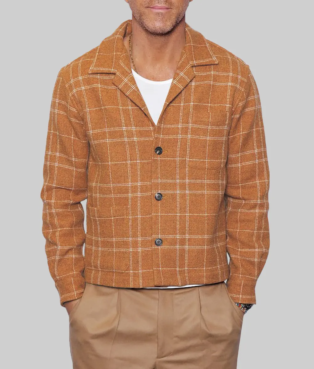 Ryan Reynolds Checkered Wool Jacket - TIME100 Summit 2025 Ryan Reynolds Checkered Wool Jacket - Front