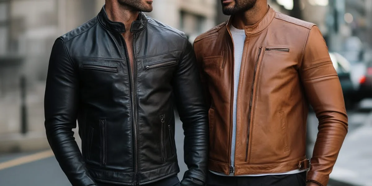 brown vs black leather jacket