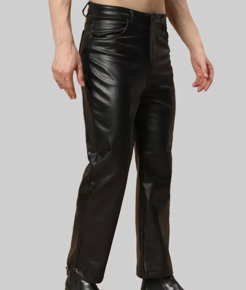 Ben Men's Black Leather Pant - Right