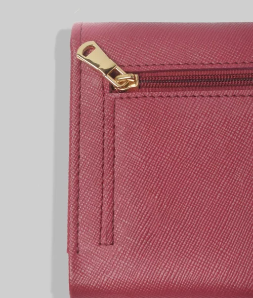Gary Men's Maroon Leather Wallet - back